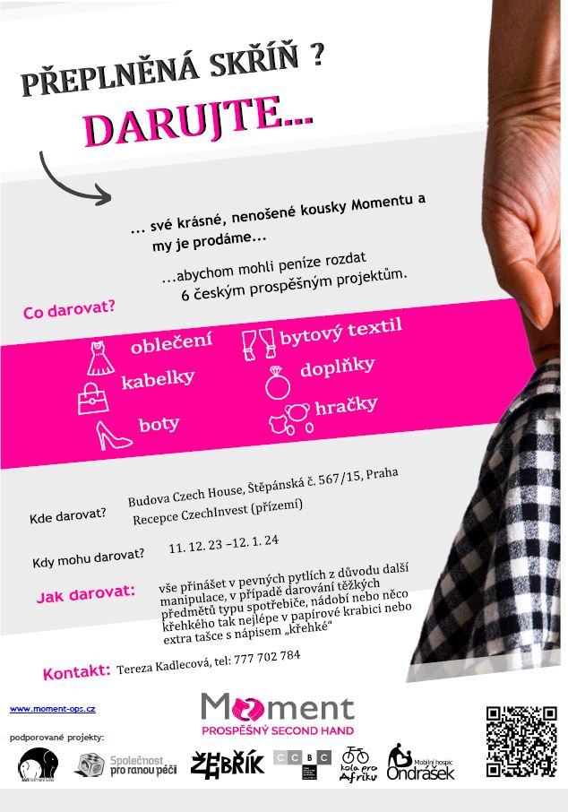 CzechTourism podpořil sbírku pro second hand MOMENT