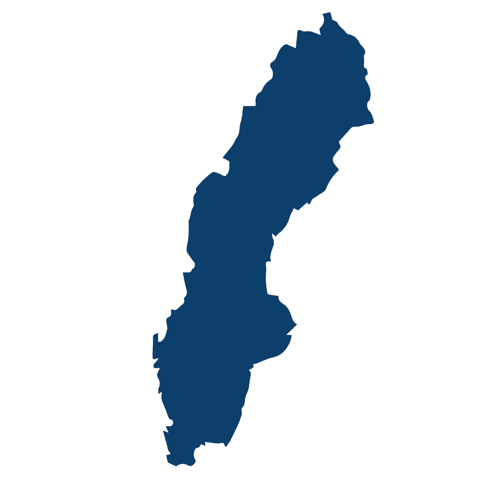 Sweden covering Denmark, Norway and Finland