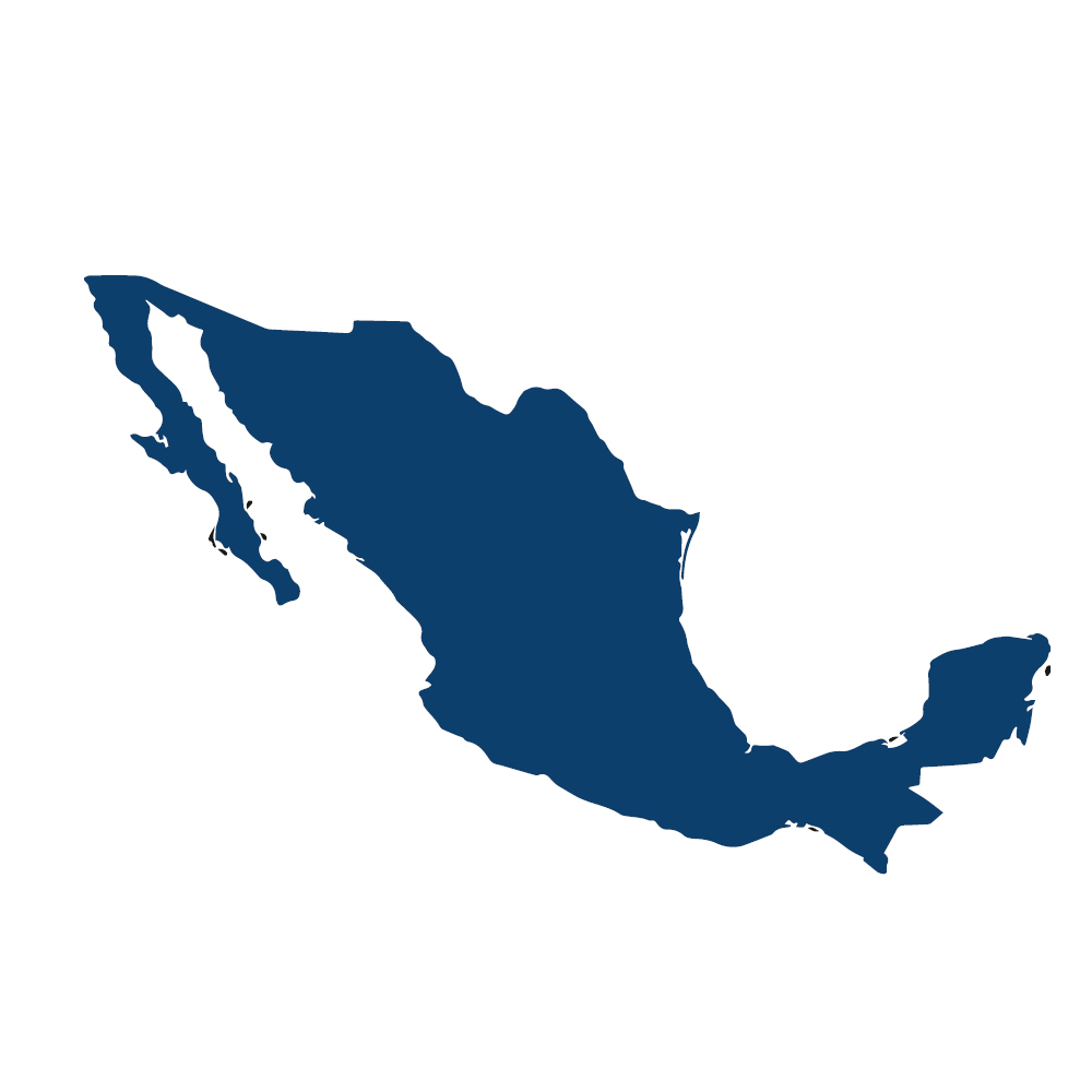 Mexiko s působností pro Brazílii, Argentinu, Kolumbii, Peru a Chile